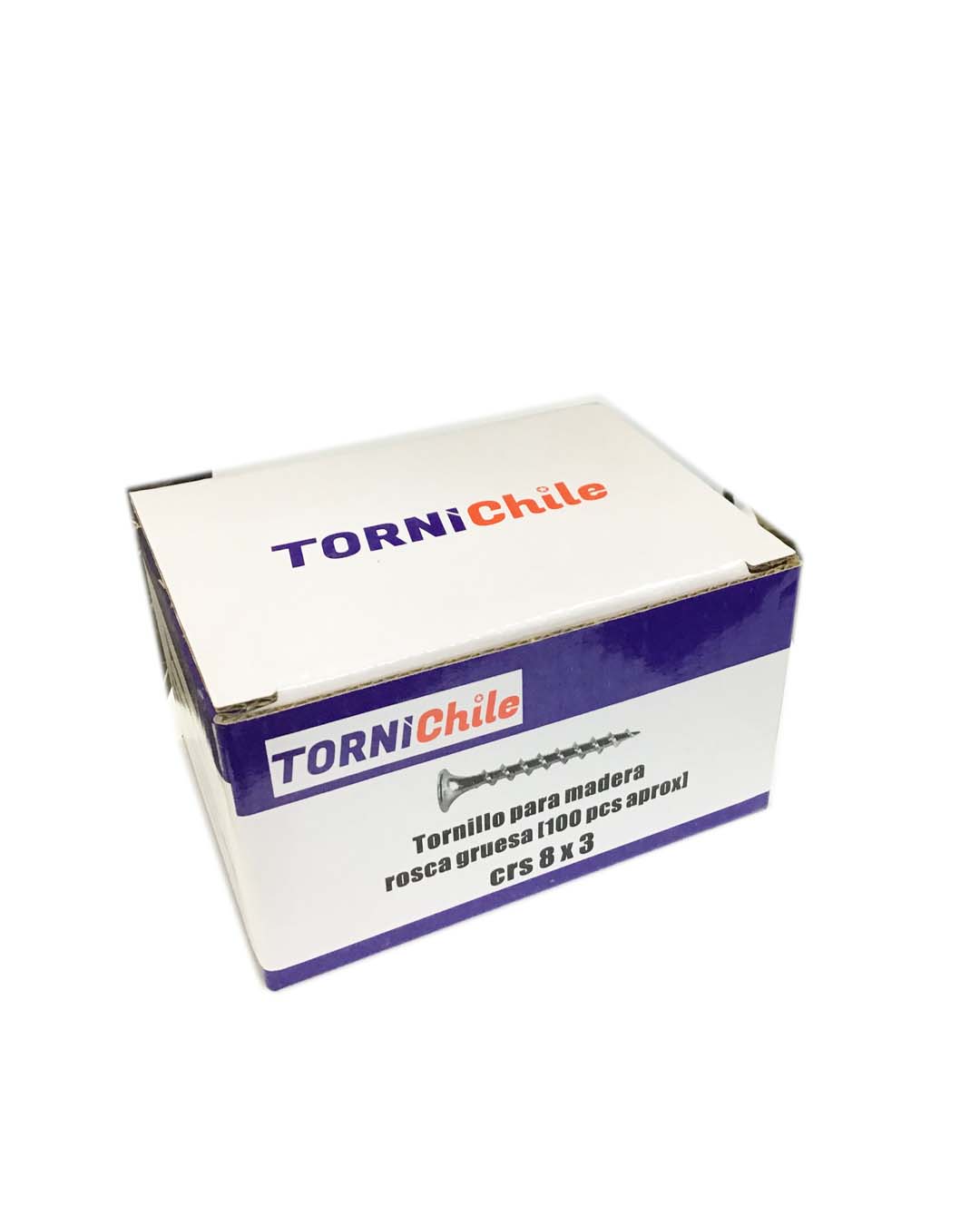 Tornillo Para MaderaRosca Gruesa 8X3″ 100 Unid